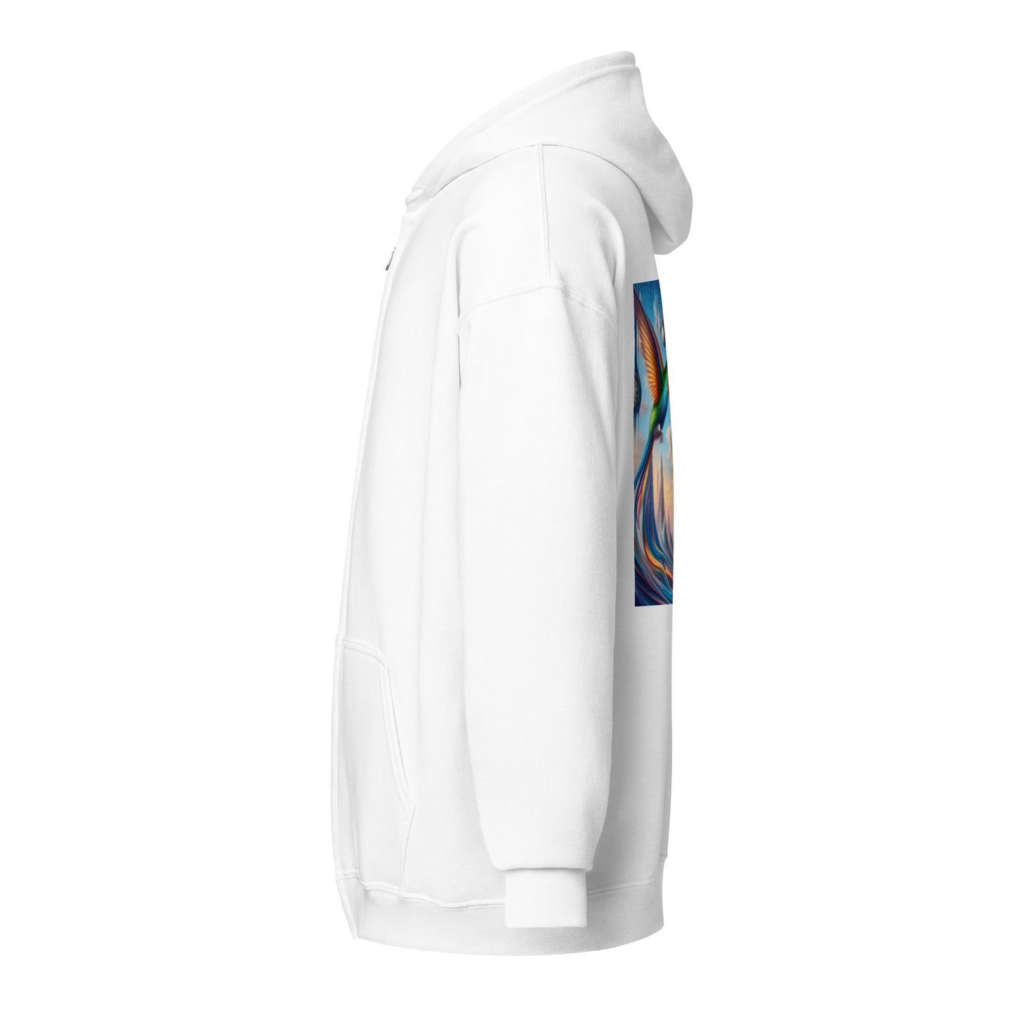 Hummingbirds and Clocks Unisex heavy blend zip hoodie - Gregg Acini Adoree Designs - Hoodie