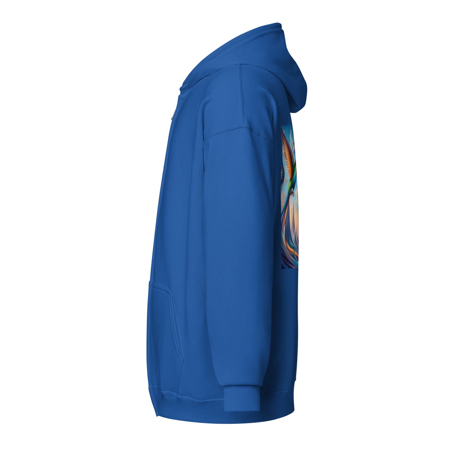 Hummingbirds and Clocks Unisex heavy blend zip hoodie - Gregg Acini Adoree Designs - Hoodie