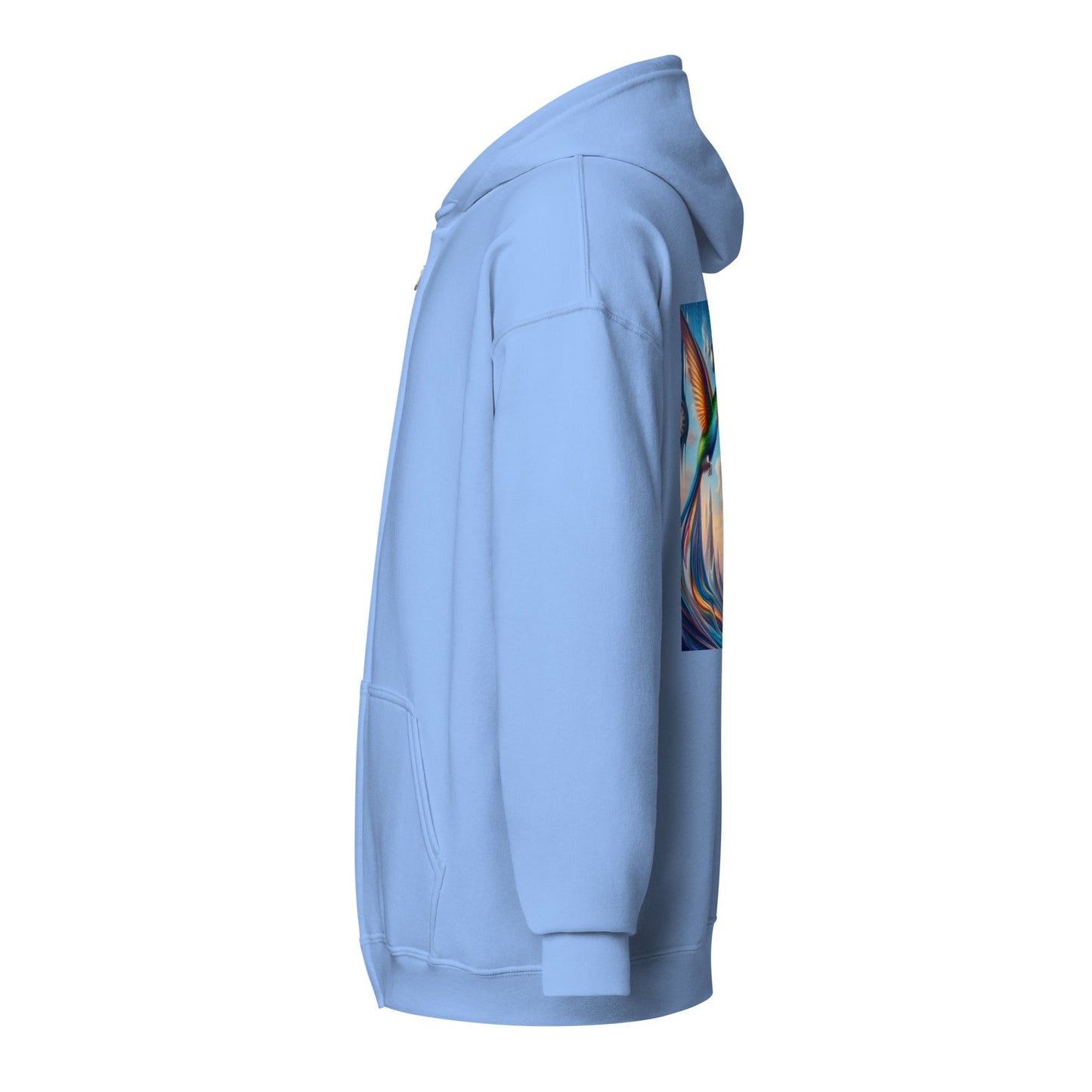 Hummingbirds and Clocks Unisex heavy blend zip hoodie - Gregg Acini Adoree Designs - Hoodie