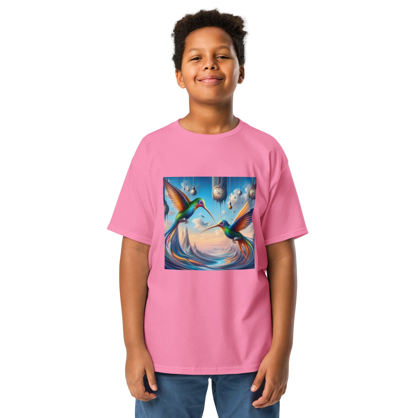 Hummingbirds and Clocks Youth classic tee by Gregg Acini Adoree Designs - Gregg Acini Adoree Designs - Youth T-Shirt