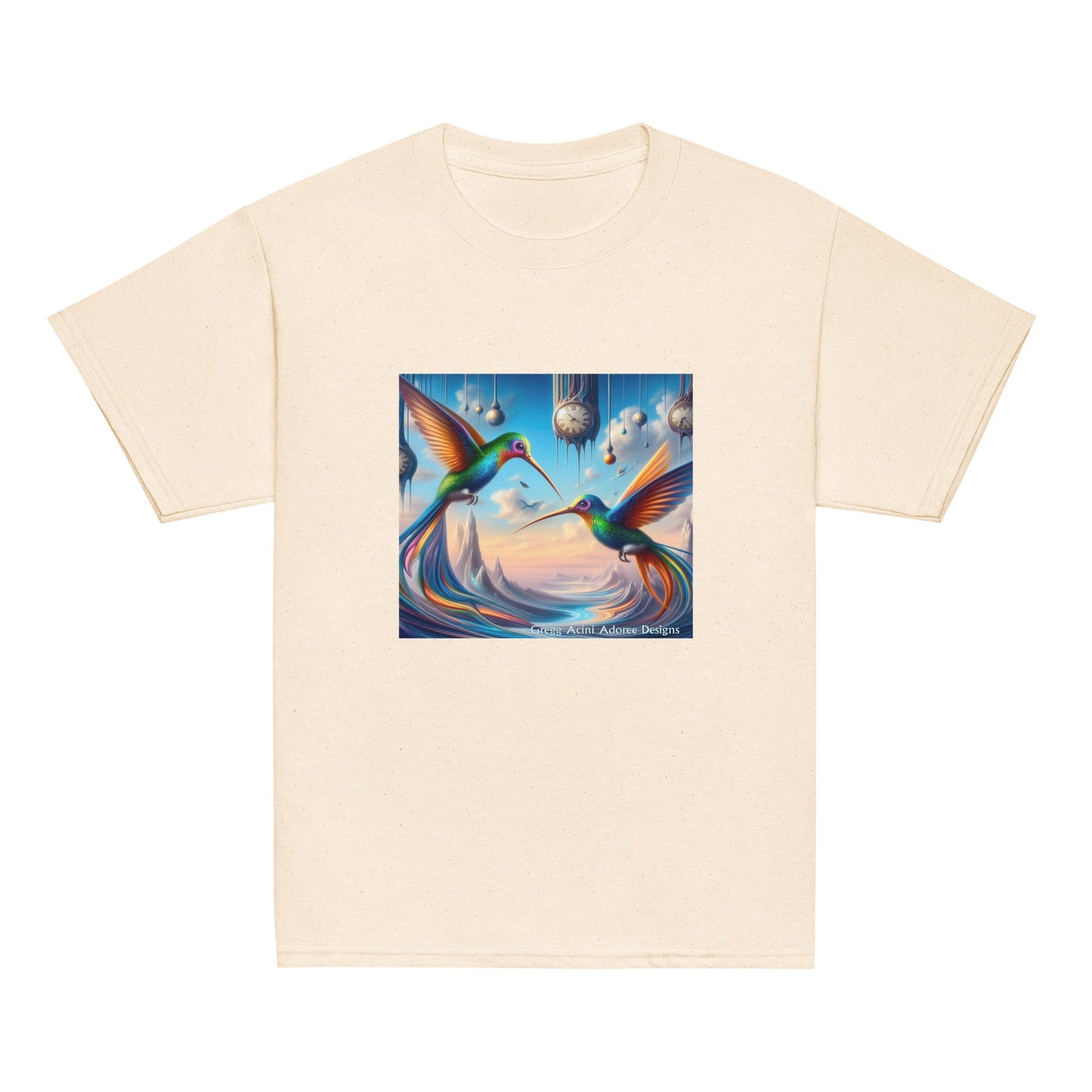Hummingbirds and Clocks Youth classic tee by Gregg Acini Adoree Designs - Gregg Acini Adoree Designs - Youth T-Shirt