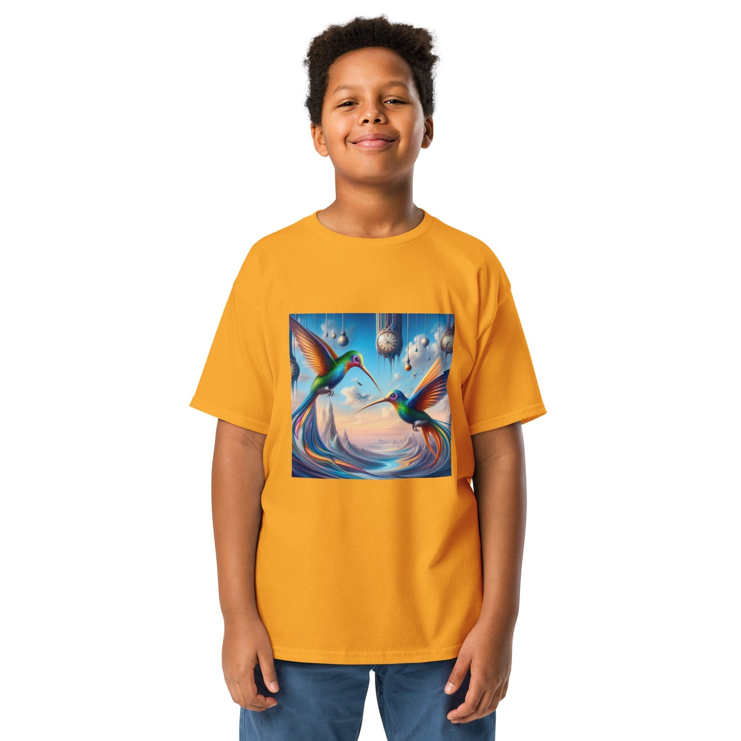Hummingbirds and Clocks Youth classic tee by Gregg Acini Adoree Designs - Gregg Acini Adoree Designs - Youth T-Shirt