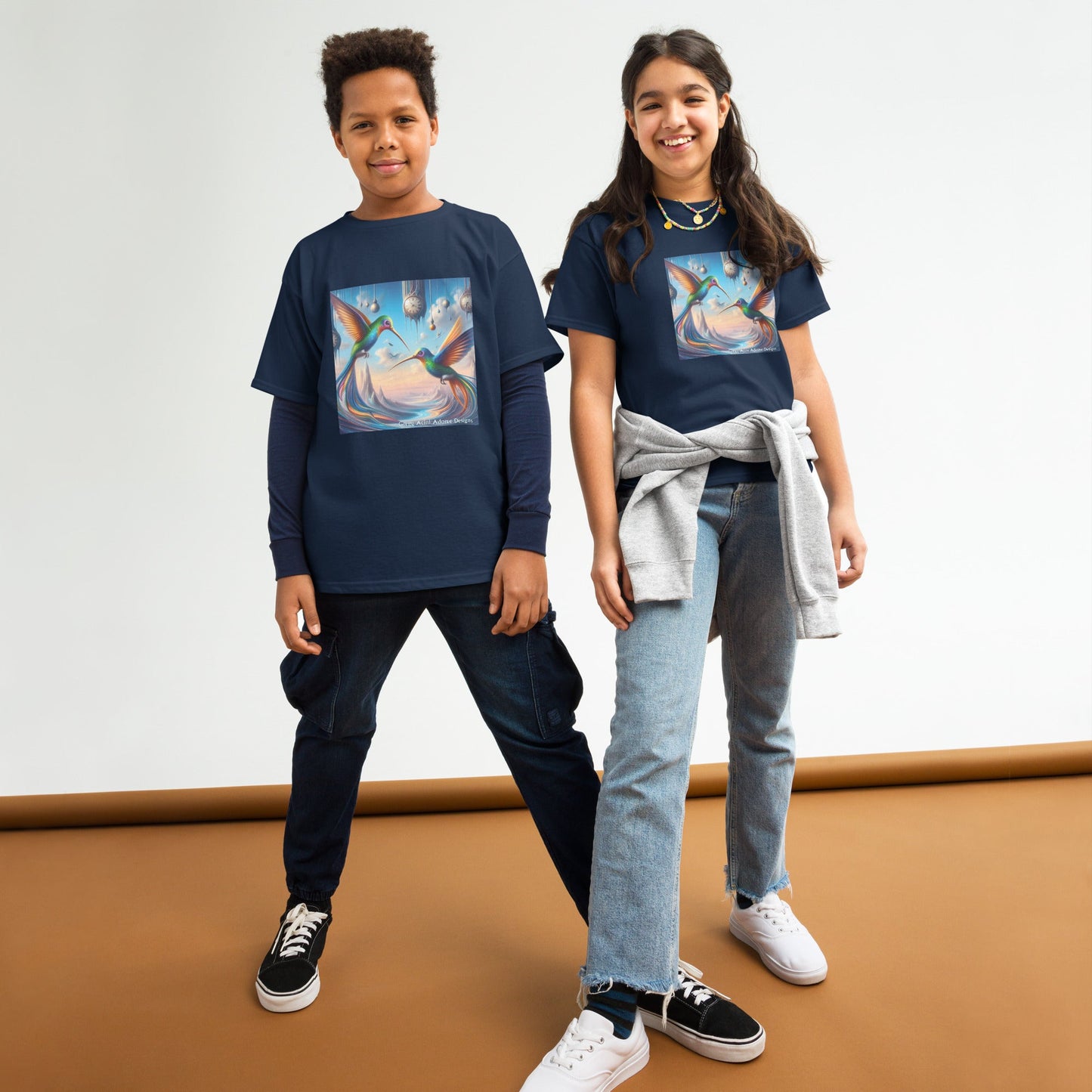 Hummingbirds and Clocks Youth classic tee by Gregg Acini Adoree Designs - Gregg Acini Adoree Designs - Youth T-Shirt