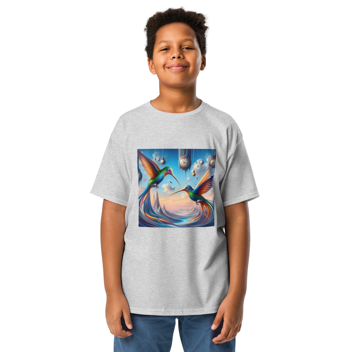 Hummingbirds and Clocks Youth classic tee by Gregg Acini Adoree Designs - Gregg Acini Adoree Designs - Youth T-Shirt