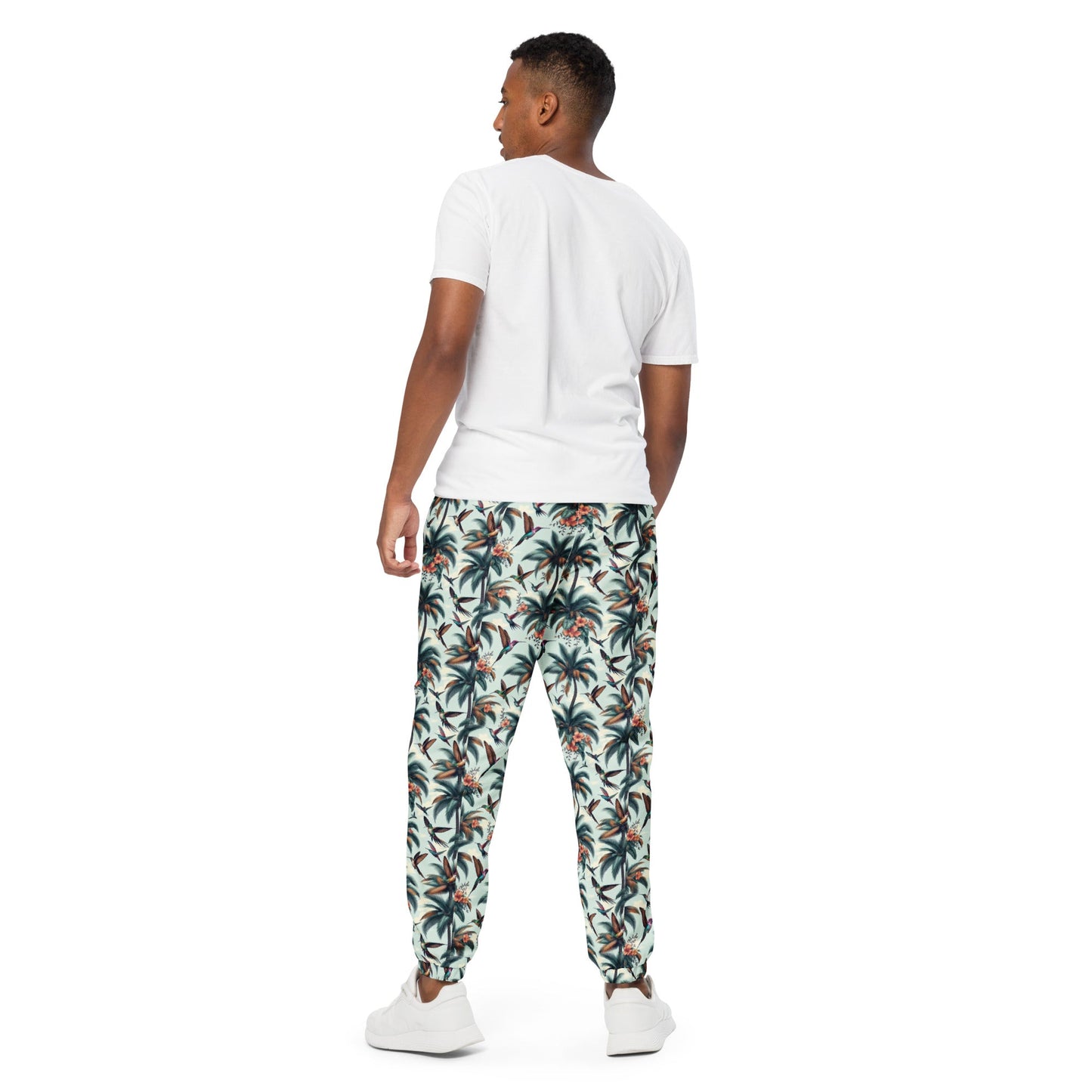 Hummingbirds and Palms Unisex track pants - Gregg Acini Adoree Designs - Track Pants
