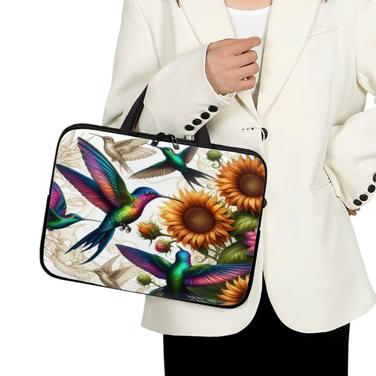 Hummingbirds and Sunflowers Laptop Bag - Gregg Acini Adoree Designs - Laptop Bag