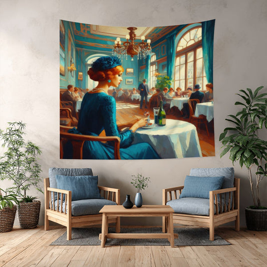 Josephine Alone Lightweight Wall Tapestry (Fabric Wall Hanging - USA) - Gregg Acini Adoree Designs - Wall Coverings