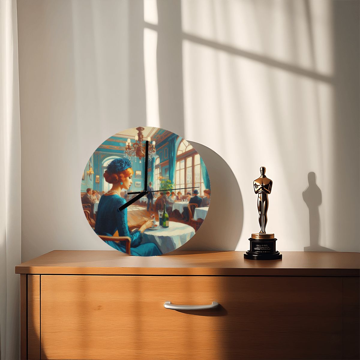 Josephine Alone MDF Wall Clock (Made in USA) - Gregg Acini Adoree Designs - Wall Clock