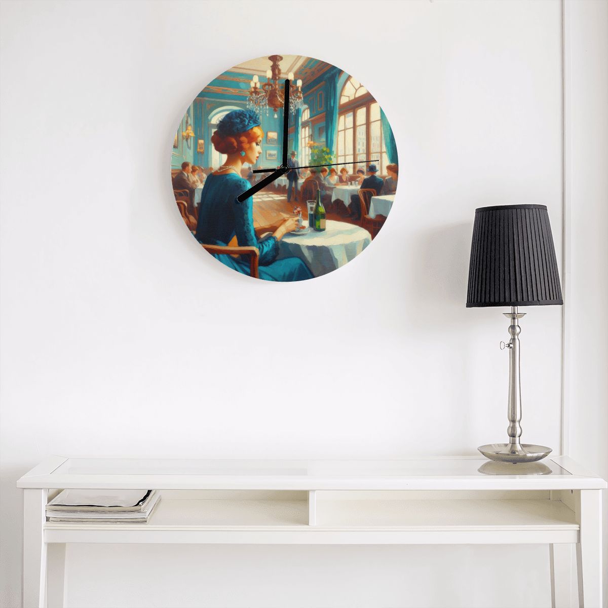 Josephine Alone MDF Wall Clock (Made in USA) - Gregg Acini Adoree Designs - Wall Clock