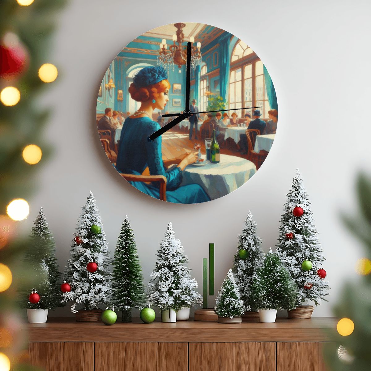 Josephine Alone MDF Wall Clock (Made in USA) - Gregg Acini Adoree Designs - Wall Clock