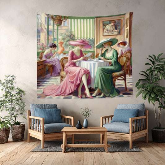 Kiffe Cafe Lightweight Wall Tapestry (Fabric Wall Hanging - USA) - Gregg Acini Adoree Designs - Wall Coverings