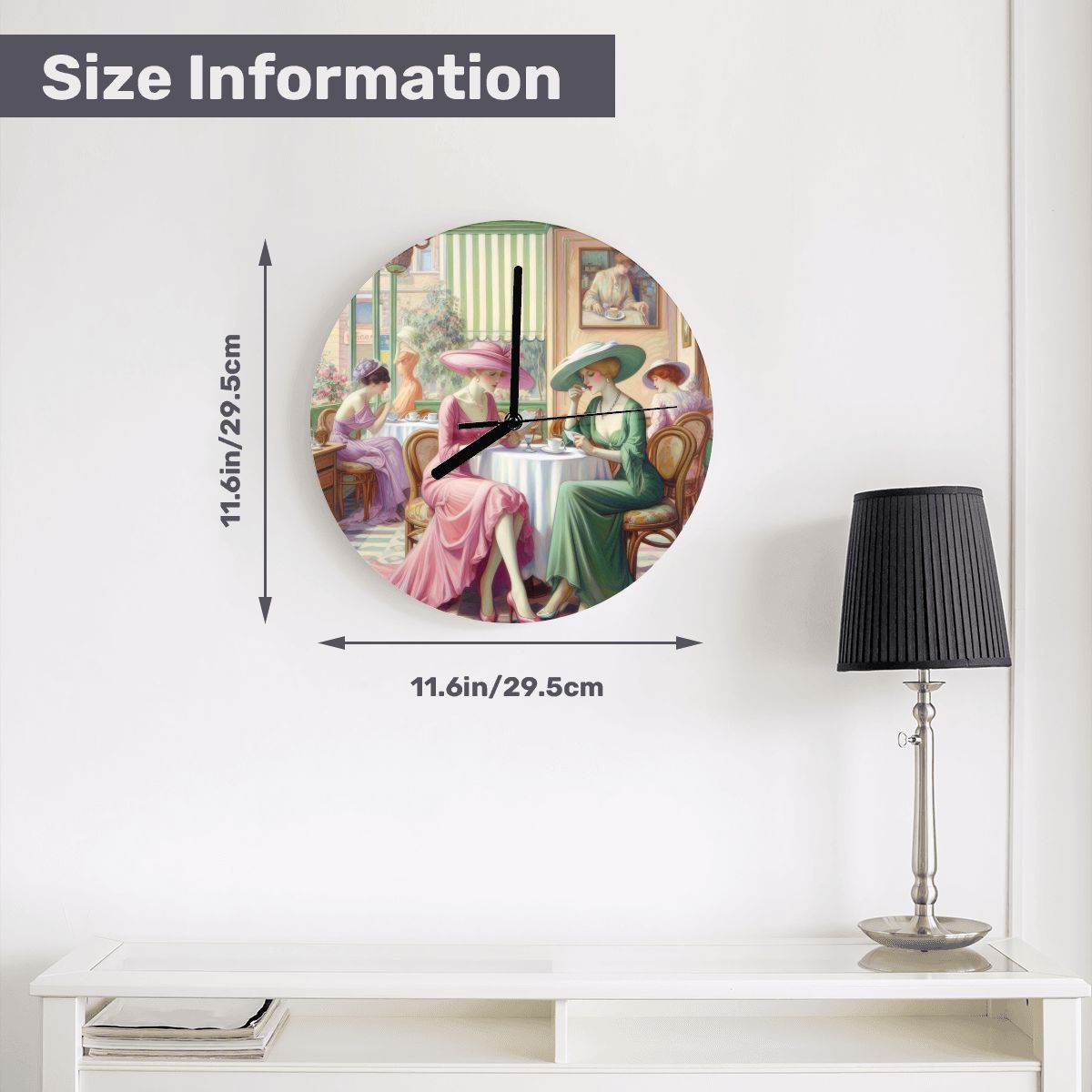 Kiffe Cafe MDF Wall Clock (Made in USA) - Gregg Acini Adoree Designs - Wall Clock
