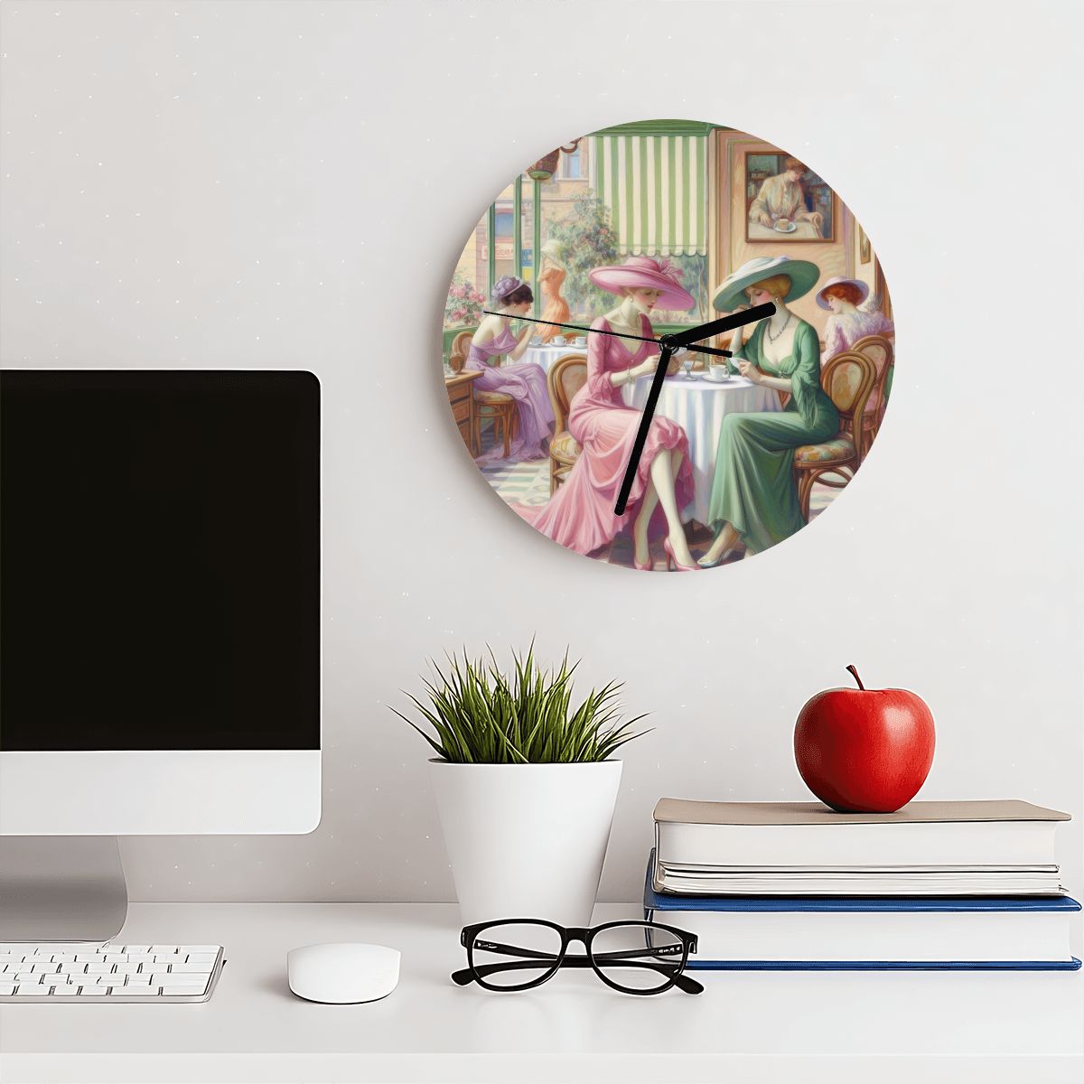 Kiffe Cafe MDF Wall Clock (Made in USA) - Gregg Acini Adoree Designs - Wall Clock