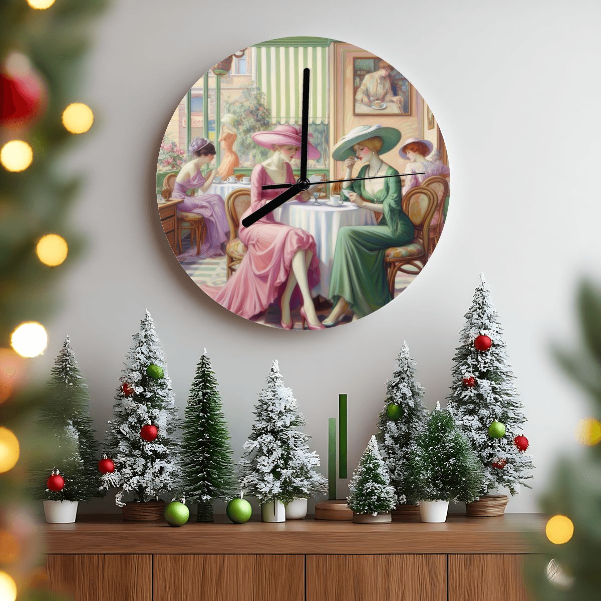 Kiffe Cafe MDF Wall Clock (Made in USA) - Gregg Acini Adoree Designs - Wall Clock