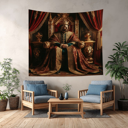 King 2 Lightweight Wall Tapestry (Fabric Wall Hanging - USA) - Gregg Acini Adoree Designs - Wall Coverings