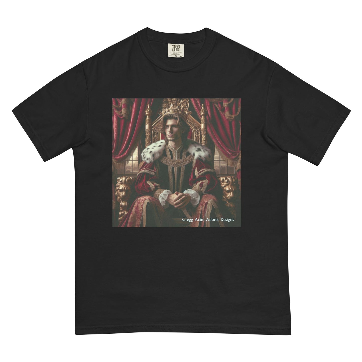 King1 Unisex garment - dyed heavyweight t-shirt - Gregg Acini Adoree Designs - Tee Shirt