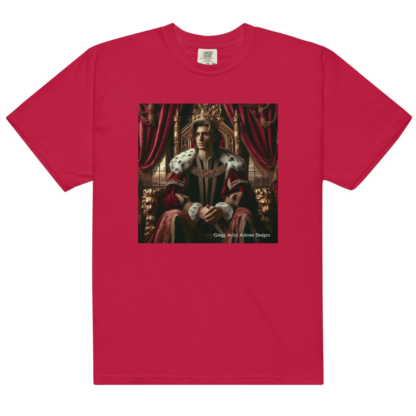 King1 Unisex garment - dyed heavyweight t-shirt - Gregg Acini Adoree Designs - Tee Shirt