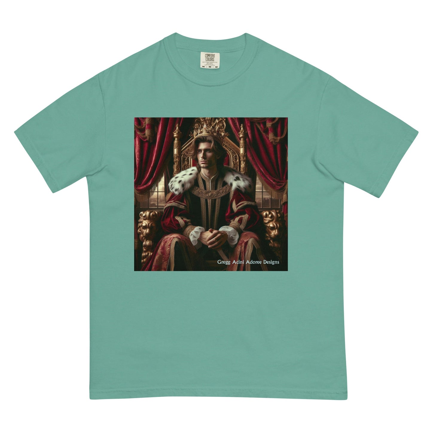 King1 Unisex garment - dyed heavyweight t-shirt - Gregg Acini Adoree Designs - Tee Shirt