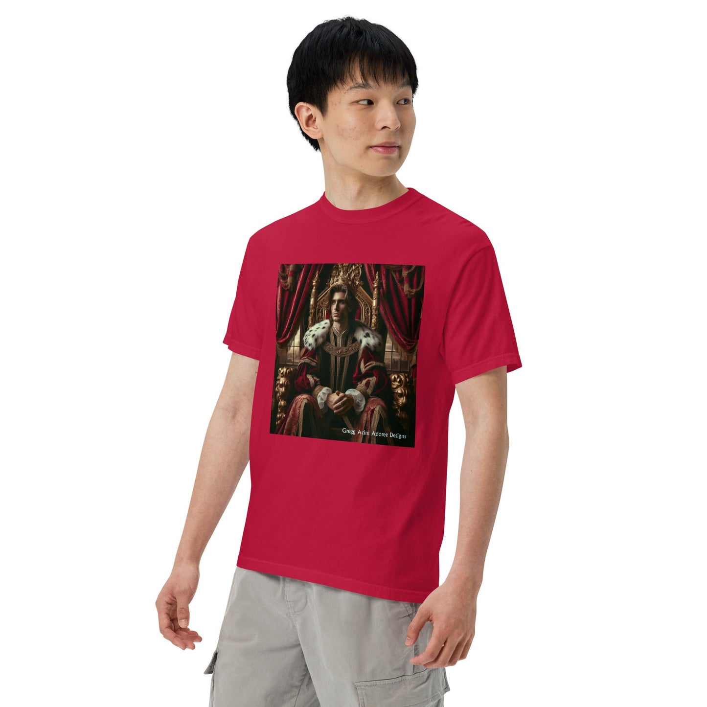 King1 Unisex garment - dyed heavyweight t-shirt - Gregg Acini Adoree Designs - Tee Shirt