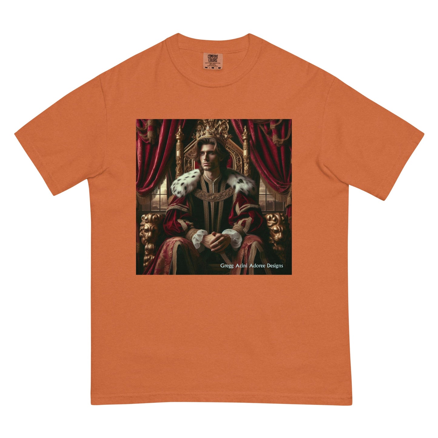 King1 Unisex garment - dyed heavyweight t-shirt - Gregg Acini Adoree Designs - Tee Shirt