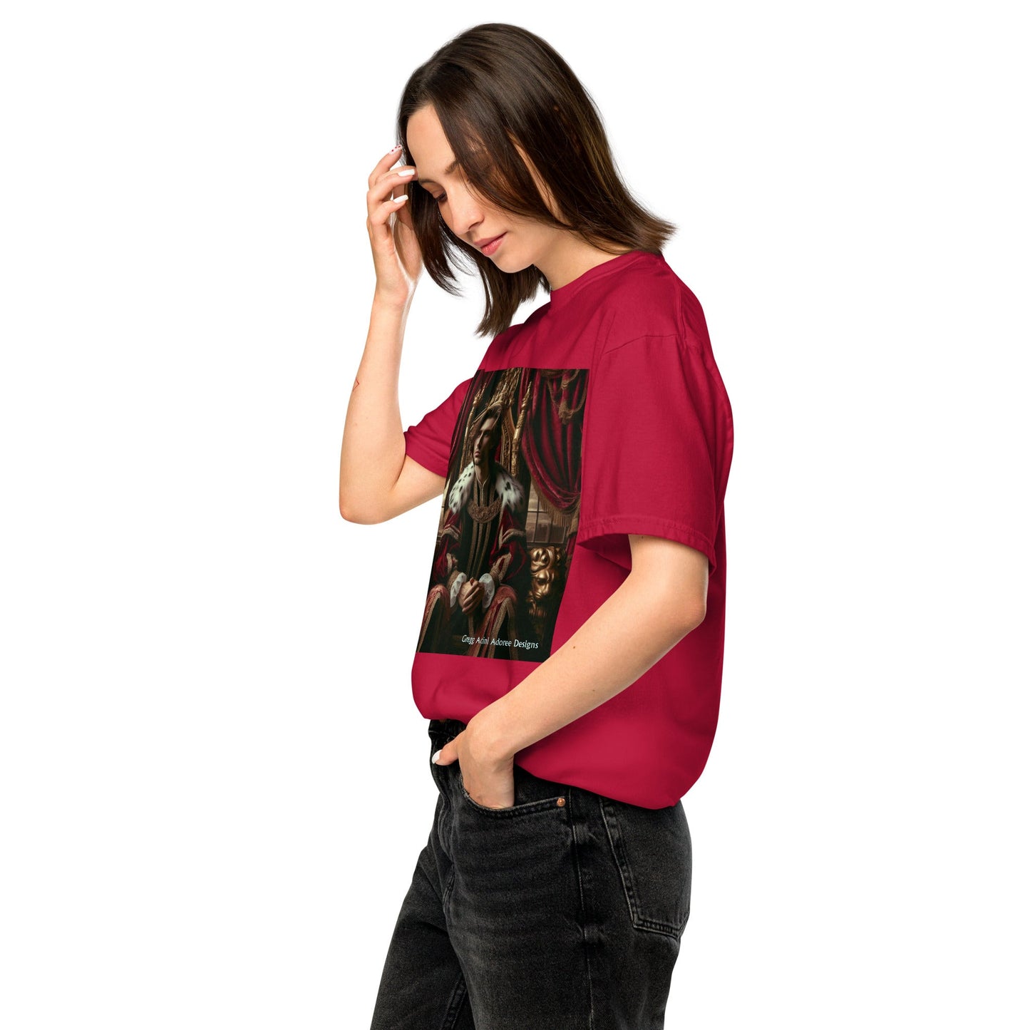 King1 Unisex garment - dyed heavyweight t-shirt - Gregg Acini Adoree Designs - Tee Shirt