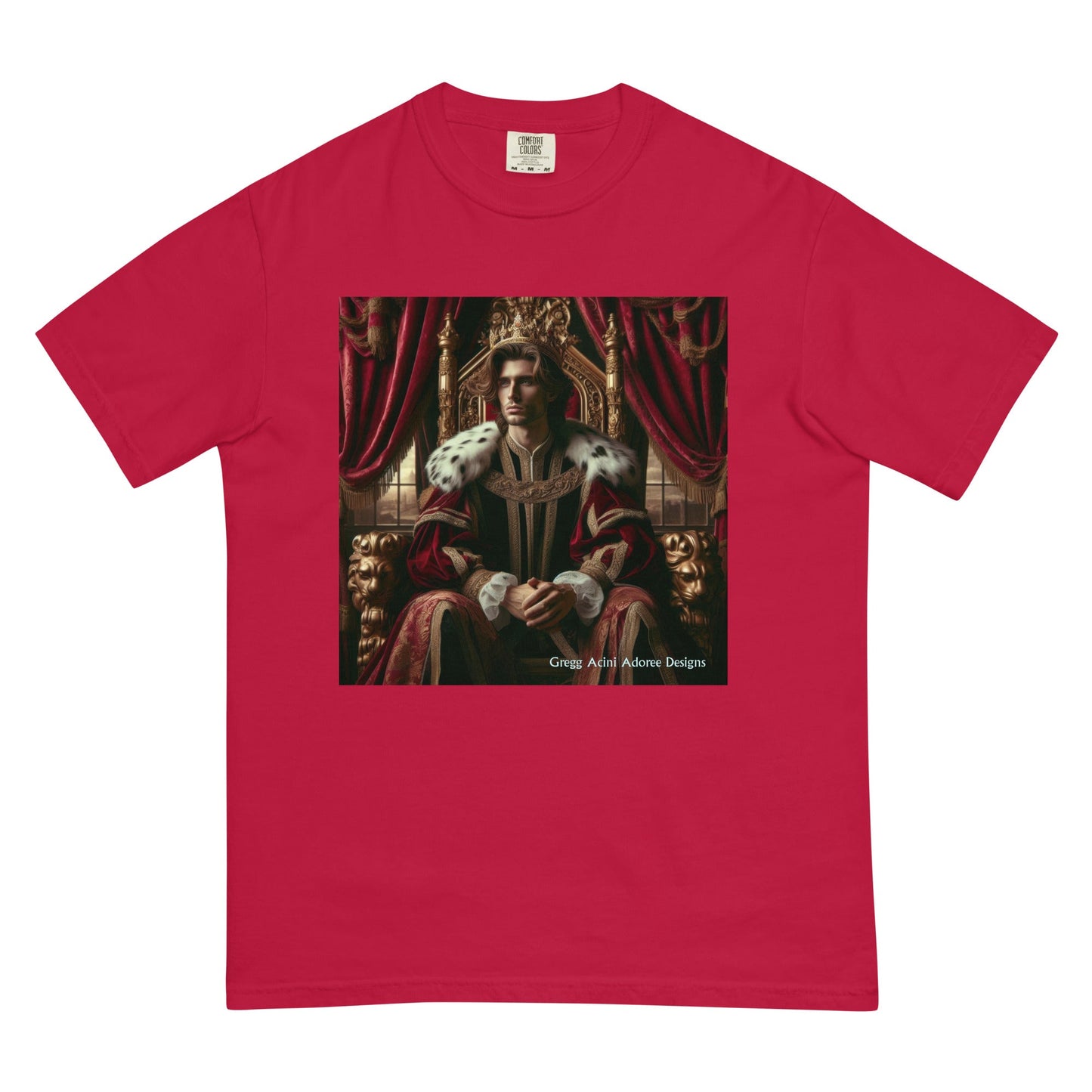King1 Unisex garment - dyed heavyweight t-shirt - Gregg Acini Adoree Designs - Tee Shirt