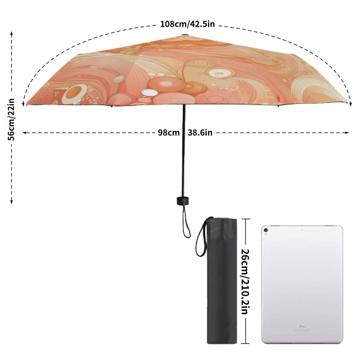 KL - Peach1 UV Protection Umbrella - Gregg Acini Adoree Designs - Umbrella