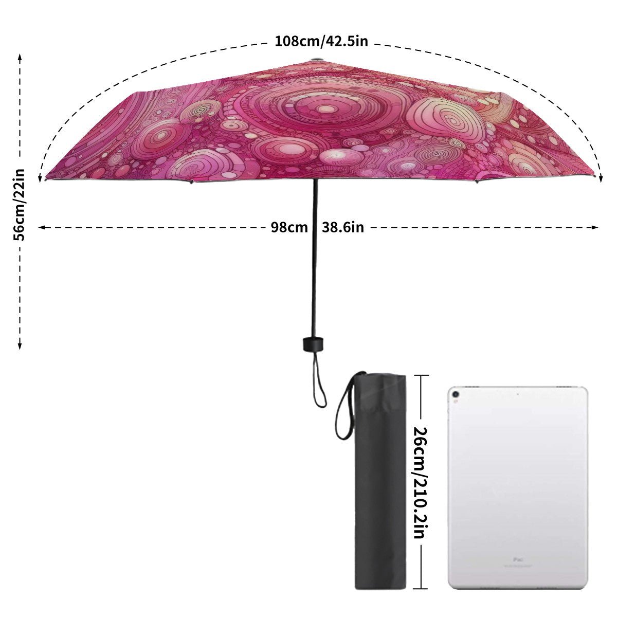 KL - Pink1 UV Protection Umbrella - Gregg Acini Adoree Designs - Umbrella