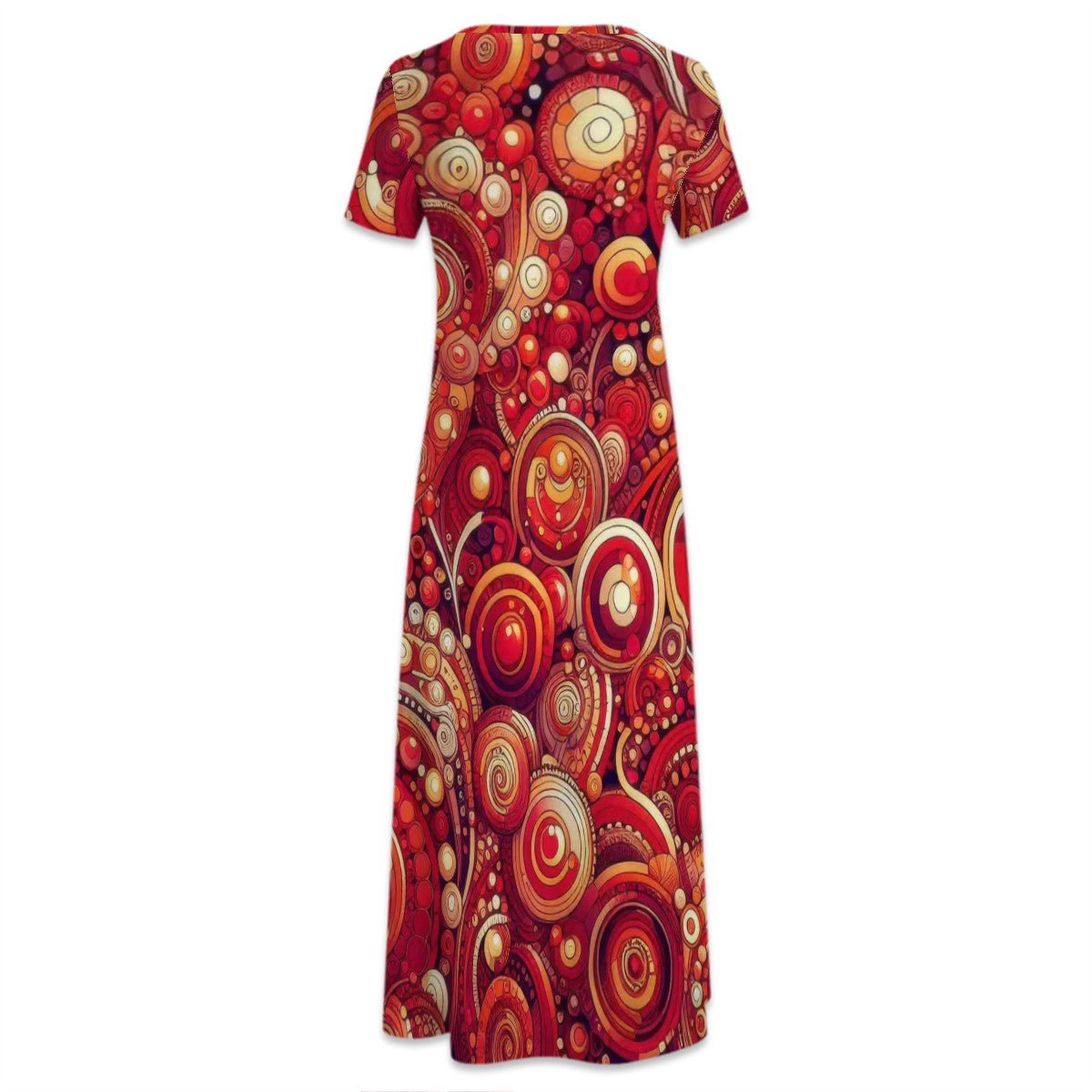 KL - Scarlet2 Crew Neck Short Sleeve Maxi Dress - Gregg Acini Adoree Designs - Dress