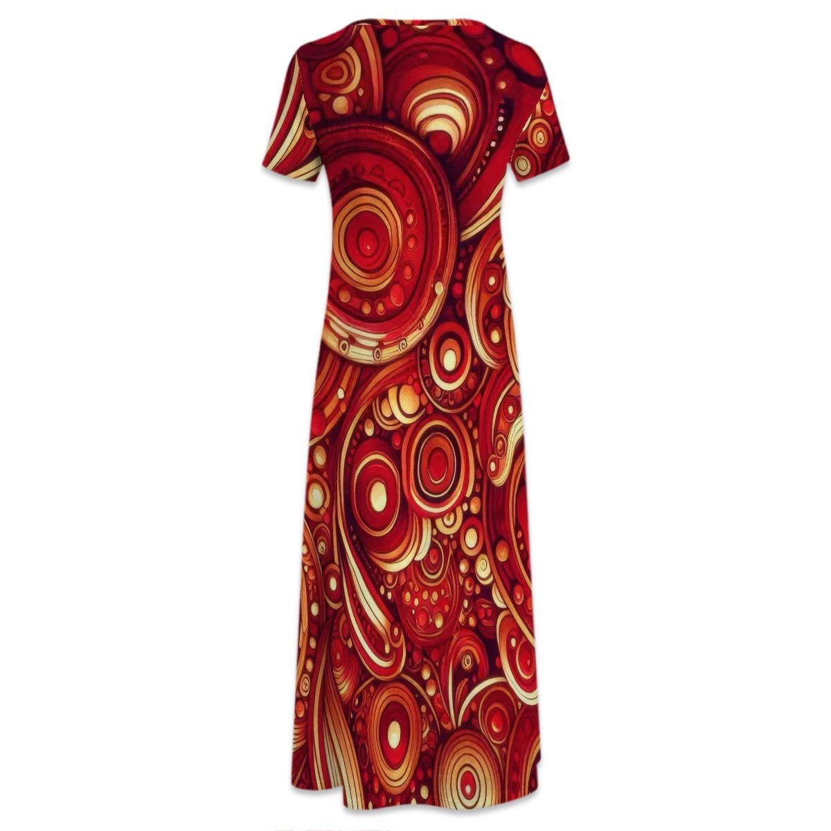 KL - Scarlet3 Crew Neck Short Sleeve Maxi Dress - Gregg Acini Adoree Designs - Dress
