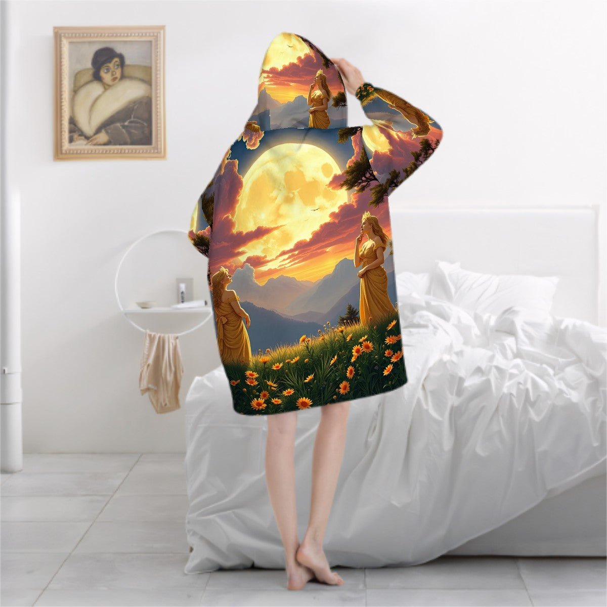 Ladies of the Moon Adult Blanket Hoodie - Gregg Acini Adoree Designs - Hooded Blanket