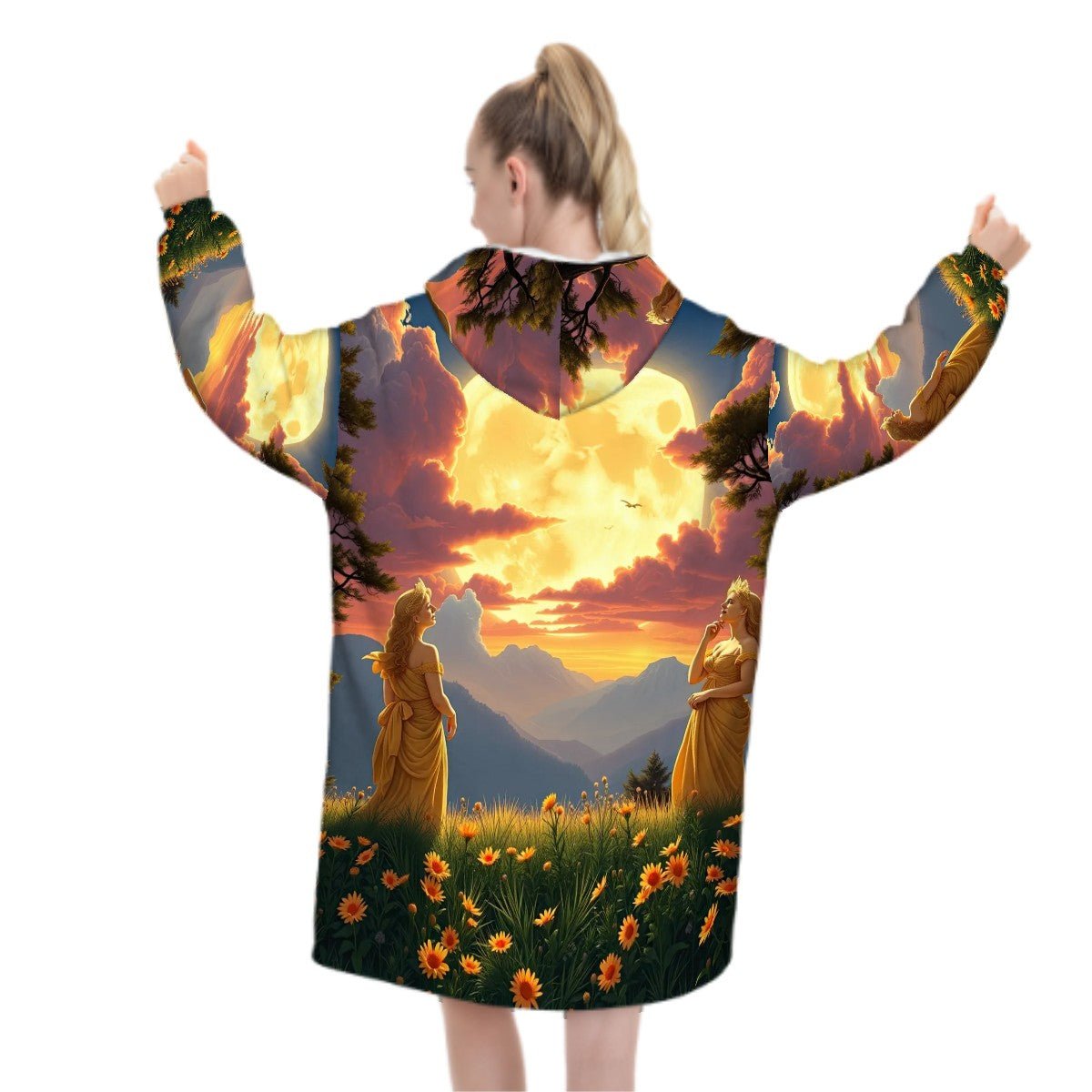 Ladies of the Moon Adult Blanket Hoodie - Gregg Acini Adoree Designs - Hooded Blanket