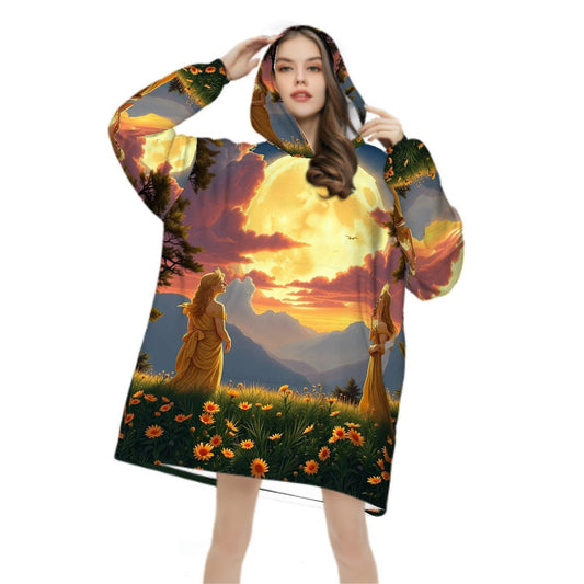 Ladies of the Moon Adult Blanket Hoodie - Gregg Acini Adoree Designs - Hooded Blanket