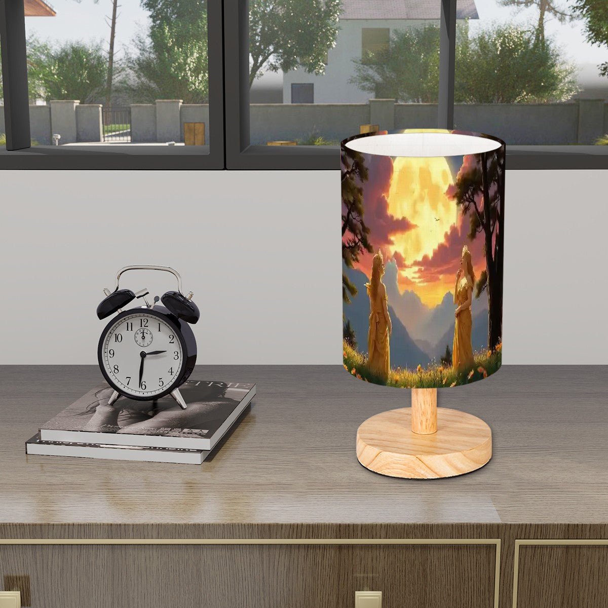 Ladies of the Moon Cylindrical Table Lamp - Gregg Acini Adoree Designs - Lamp