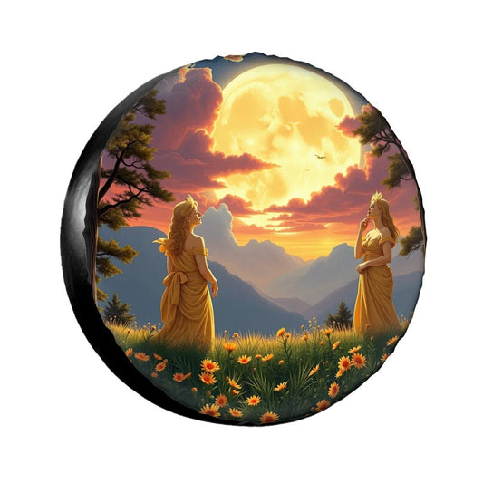 Ladies of the Moon - Thickened Spare Tire Cover - Gregg Acini Adoree Designs - Spare Tire Cover