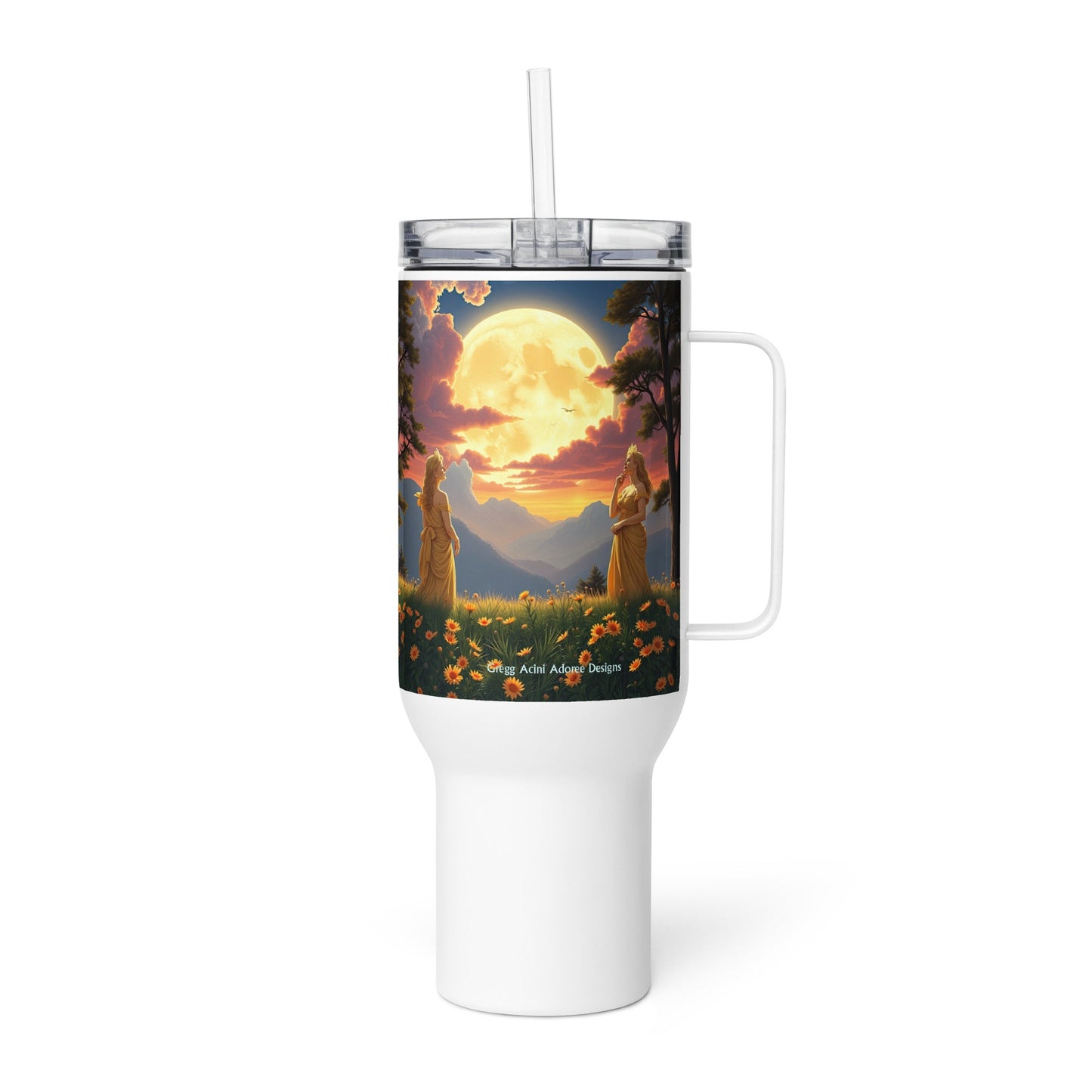 Ladies of the Moon Travel mug with a handle - Gregg Acini Adoree Designs - Tumbler