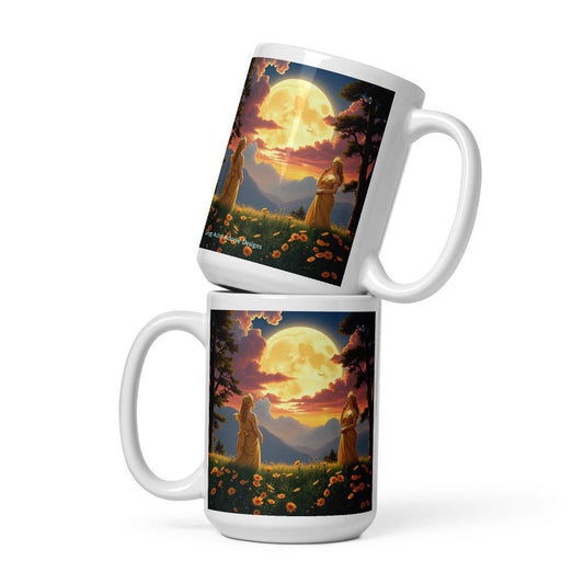 Ladies of the Moon White glossy mug - Gregg Acini Adoree Designs - Mug