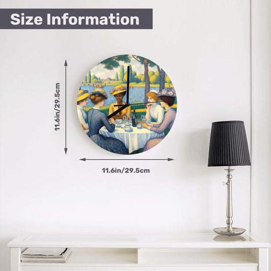 Ladies with the Yellow Hats MDF Wall Clock (Made in USA) - Gregg Acini Adoree Designs - Wall Clock