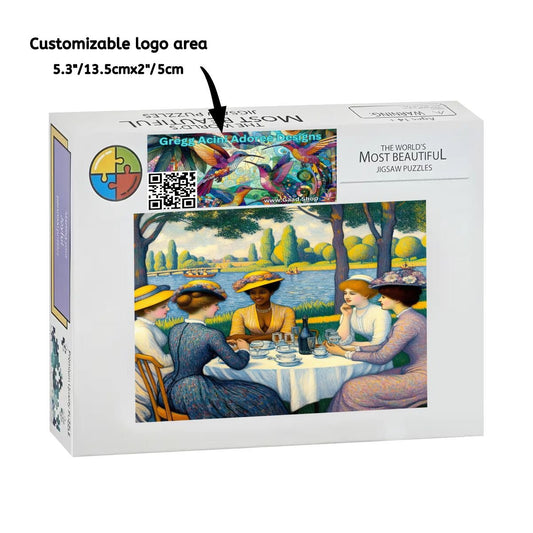 Ladies with the Yellow Hats Wooden Jigsaw Puzzles 1000 pcs - Gregg Acini Adoree Designs - Jigsaw Puzzle