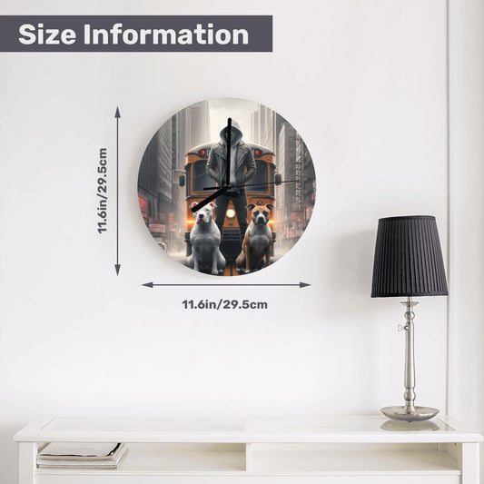 Loyalty MDF Wall Clock (Made in USA) - Gregg Acini Adoree Designs - Wall Clock