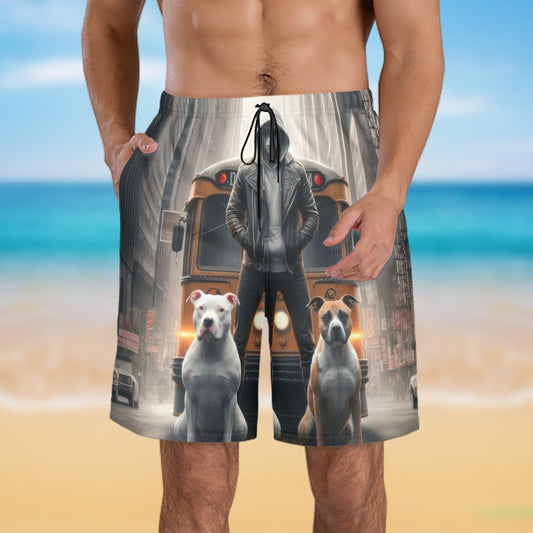 Loyalty Men's Beach Shorts - Gregg Acini Adoree Designs - Swimsuit