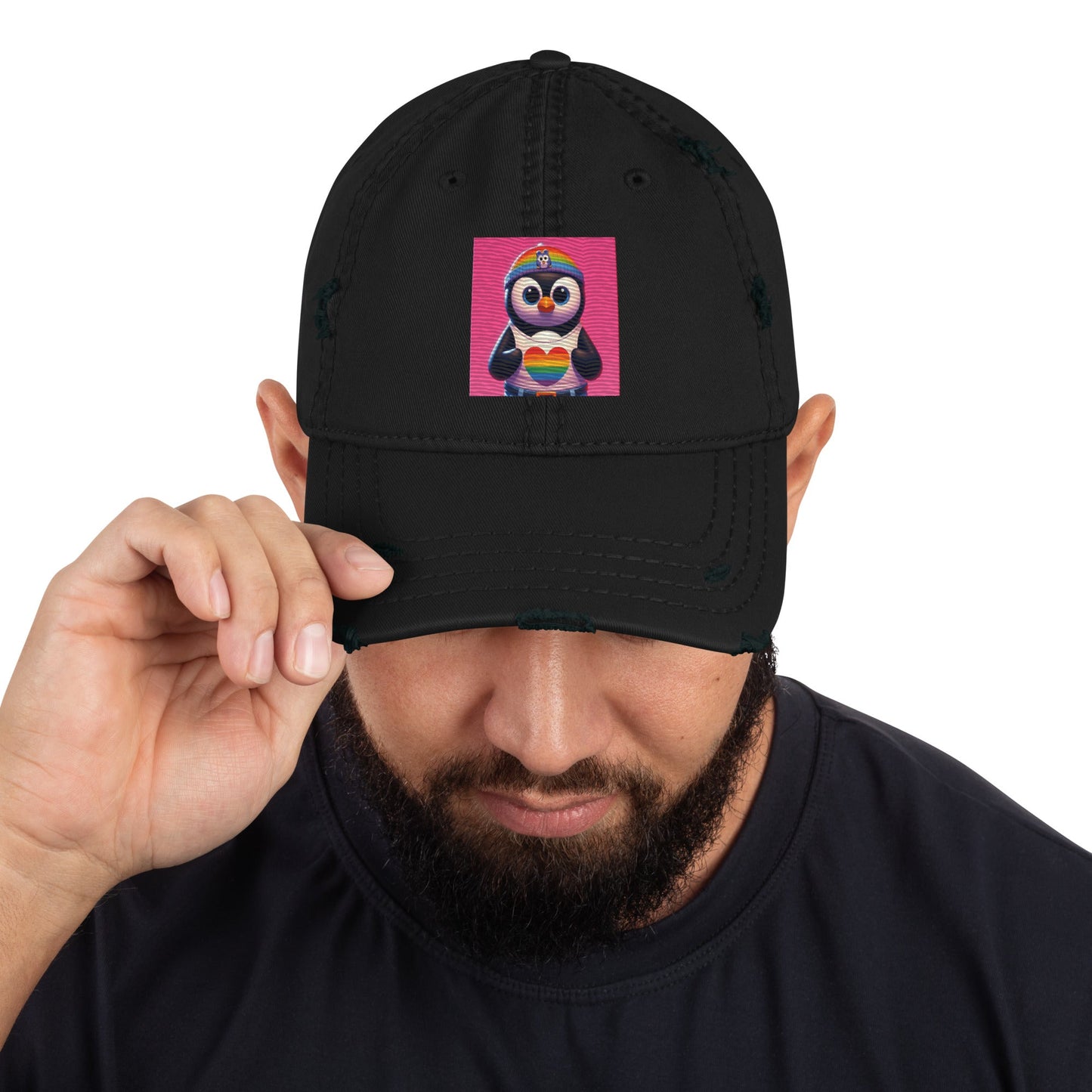 Luz the Penguin Distressed Hat - Gregg Acini Adoree Designs - Hat