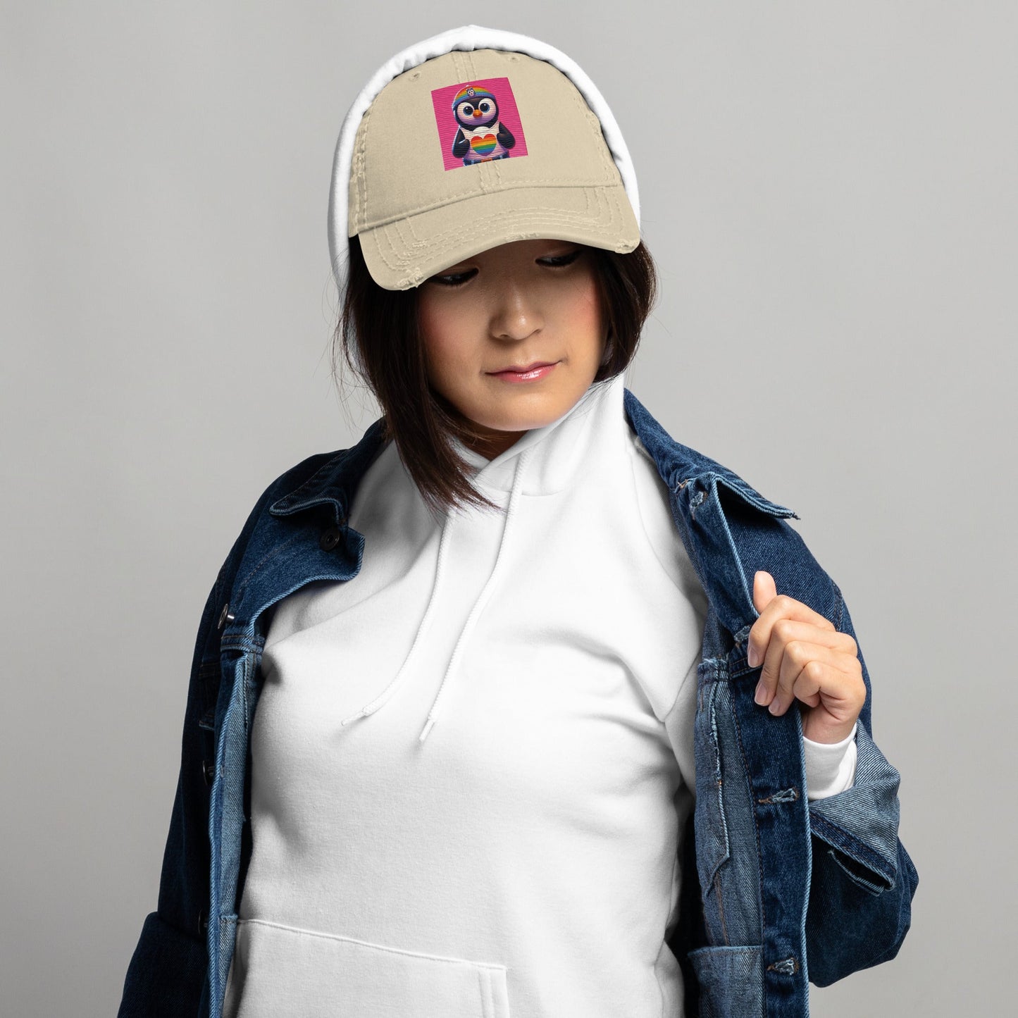 Luz the Penguin Distressed Hat - Gregg Acini Adoree Designs - Hat