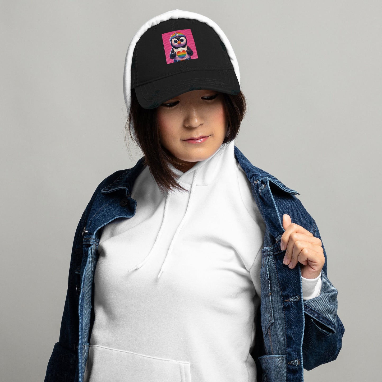 Luz the Penguin Distressed Hat - Gregg Acini Adoree Designs - Hat