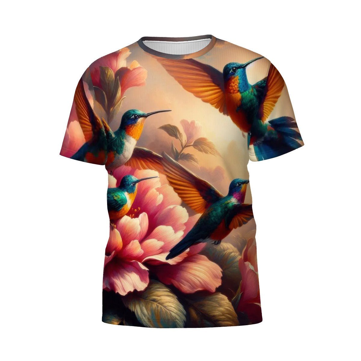 Multicolor Hummingbirds Short - Sleeve T-Shirt - Gregg Acini Adoree Designs - T-shirts