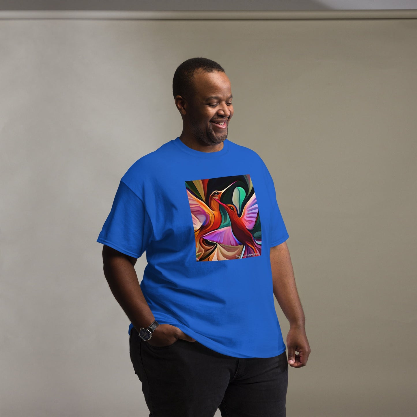 Okee Hummingbirds Unisex classic tee by Gregg Acini Adoree Designs - Gregg Acini Adoree Designs - Tee Shirt