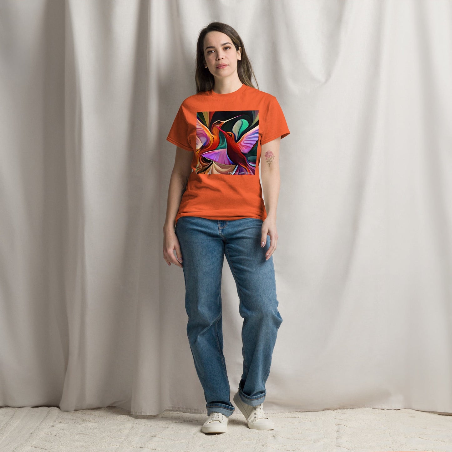 Okee Hummingbirds Unisex classic tee by Gregg Acini Adoree Designs - Gregg Acini Adoree Designs - Tee Shirt