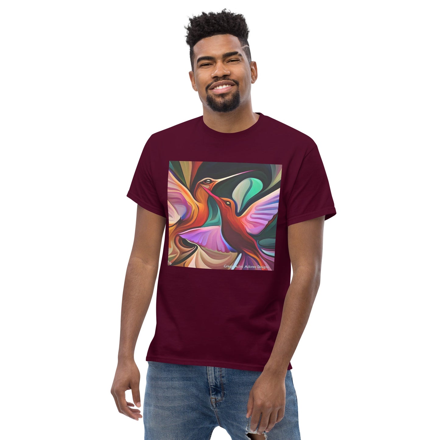 Okee Hummingbirds Unisex classic tee by Gregg Acini Adoree Designs - Gregg Acini Adoree Designs - Tee Shirt