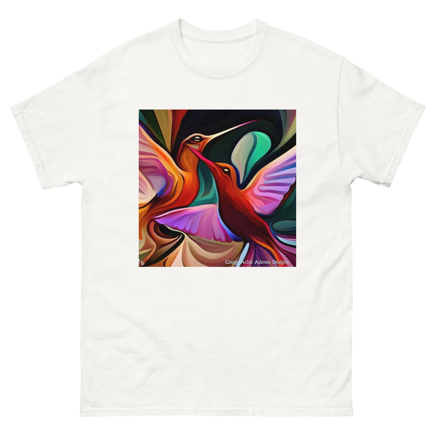 Okee Hummingbirds Unisex classic tee by Gregg Acini Adoree Designs - Gregg Acini Adoree Designs - Tee Shirt