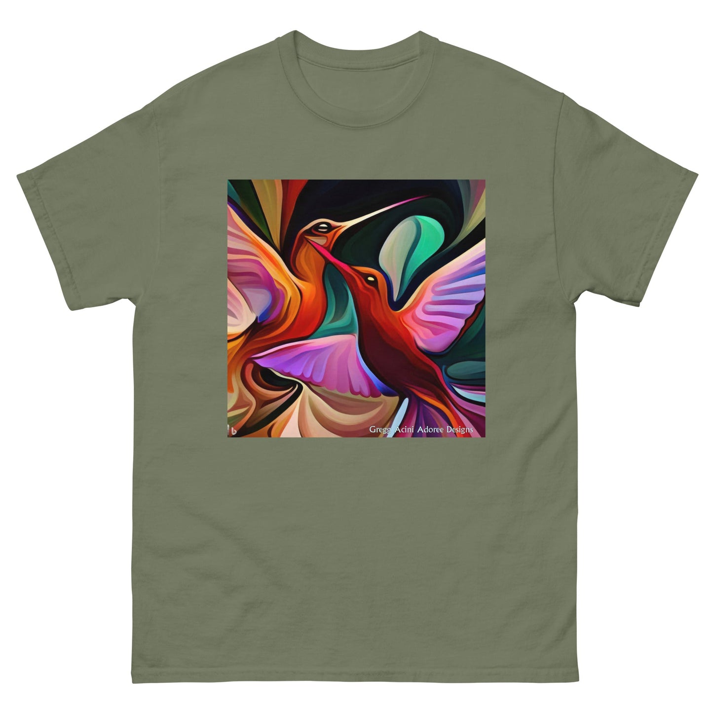 Okee Hummingbirds Unisex classic tee by Gregg Acini Adoree Designs - Gregg Acini Adoree Designs - Tee Shirt